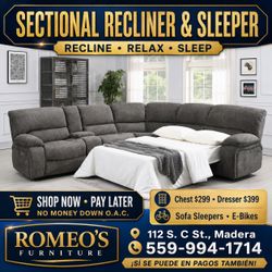 Sofa sectional sleeper recliner