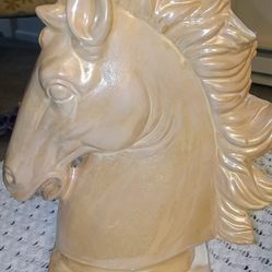 Glass Horse Head..13" Tall...$10