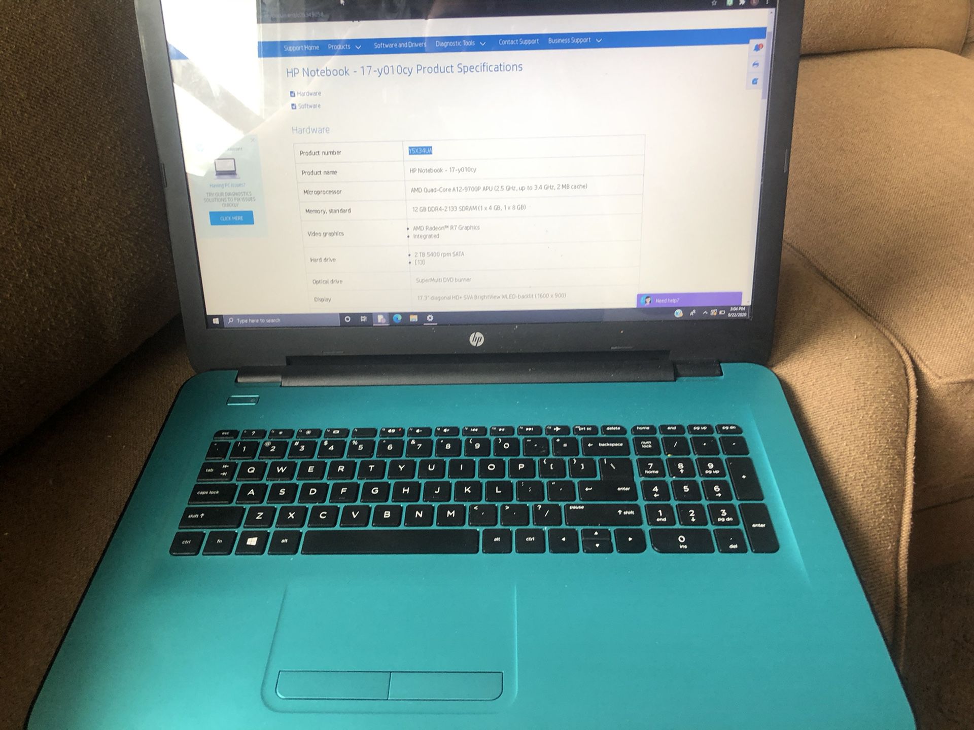 HP Notebook 17.3” Display Laptop