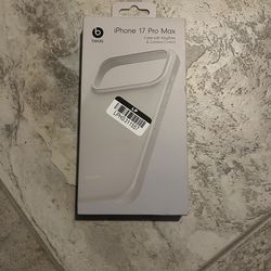 Greyish white IPhone 17 pro max beats phone case