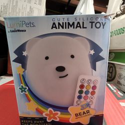 LUMIPETS LED Nursery Bear Night Light for Kids  Cute Animal Silicone , W/ REMOTE,rechargeable, Lithium-Ion Battery