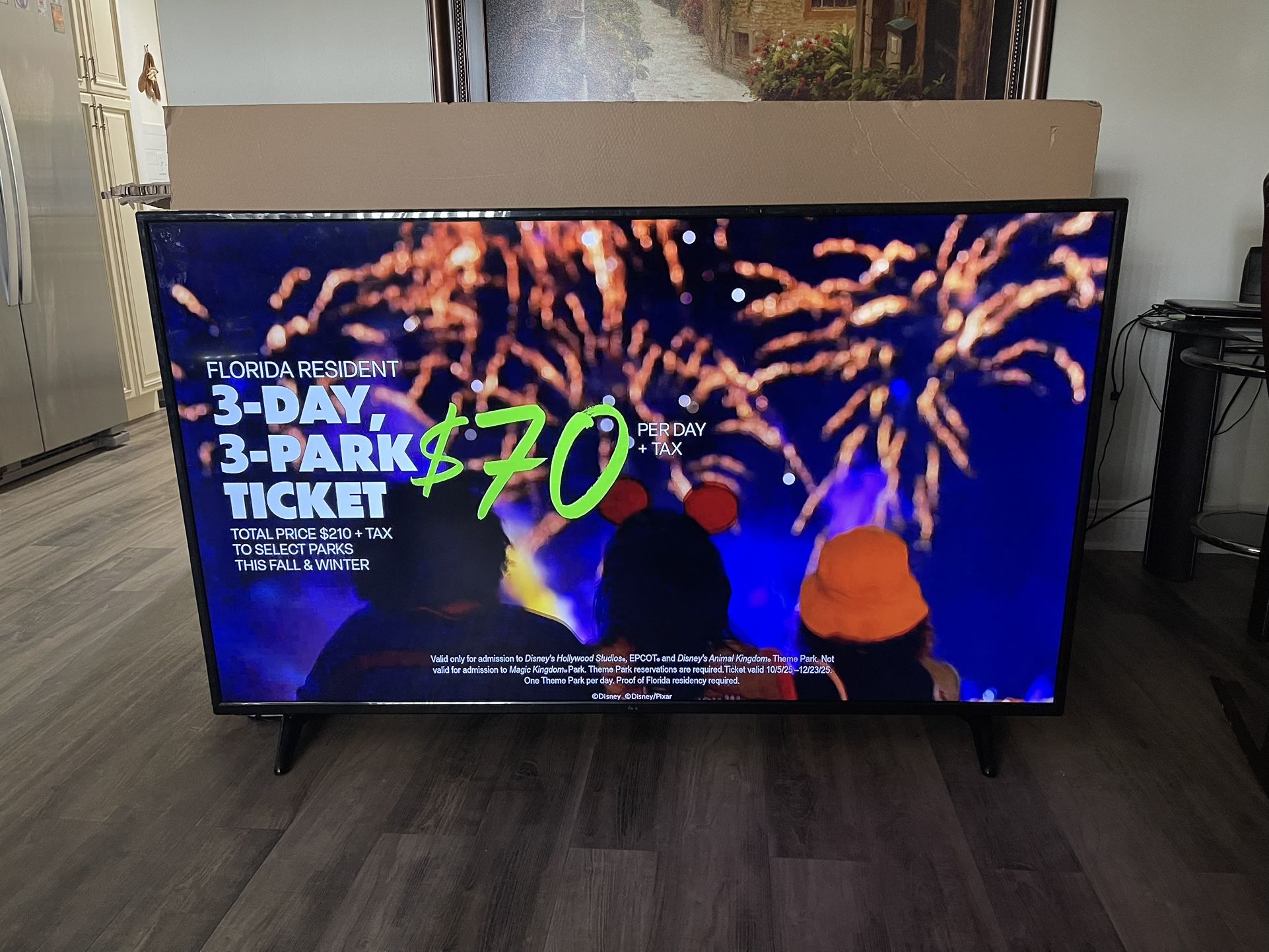 Vidao 65” TV 4K (NOT SMART) With New Remote Control. $130 Firm On Price