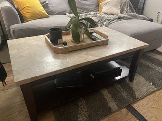 Wood & Granite Coffee Table