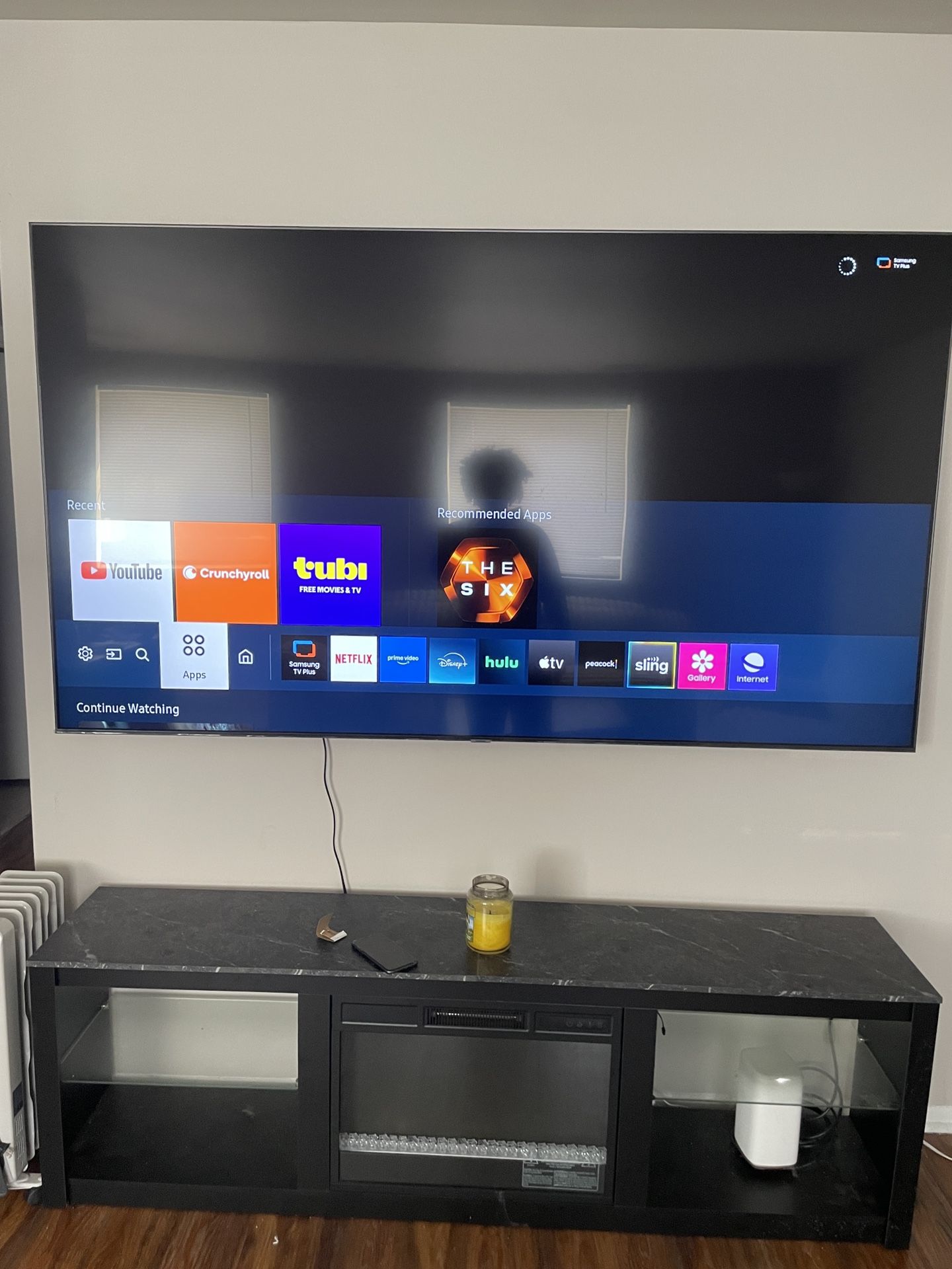 Kruszewski 70" TV Stand for TVs up to 75-inch TV with Fireplace Included