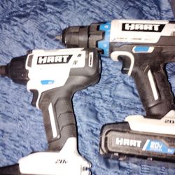 Hart Impact And Drill With Batterys And Charger 