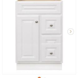 NEW Glacier Bay 24in White Bath Vanity Cabinet
