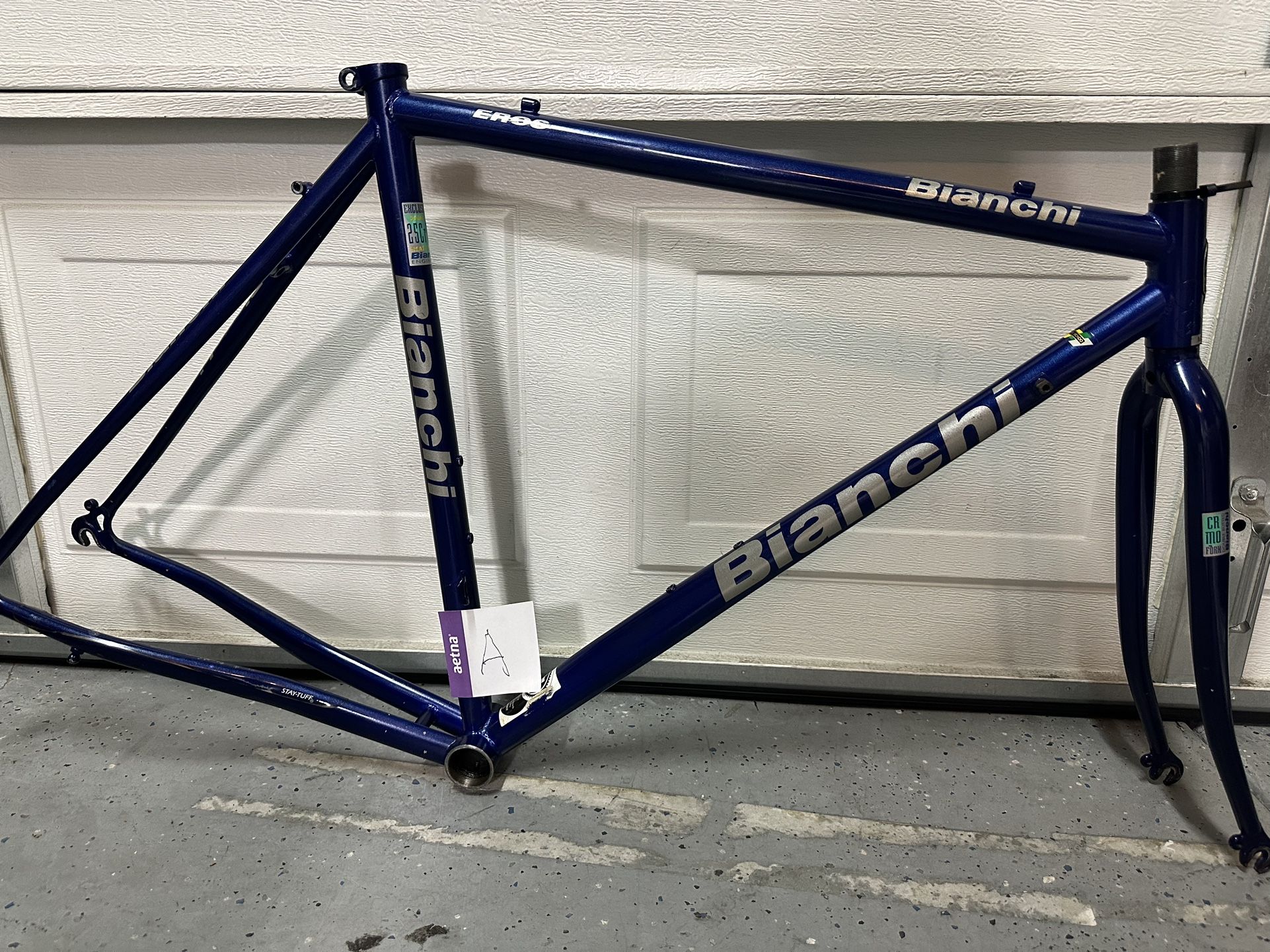 Bianchi Eros CroMo Steel Touring Frameset,50 X 53cm TTube C-c, English Thread