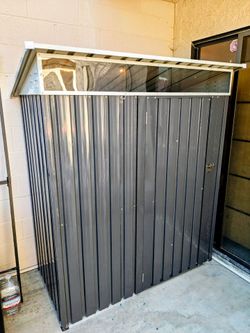 Outdoor Metal Storage Shed 5ft x 3ft x 6ft – Weather Resistant