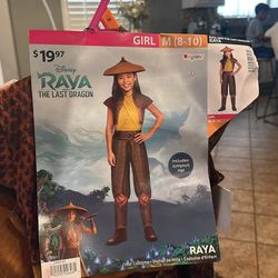 Girls Raya Costume Size  8-10 M 
