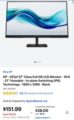 HP 27” Monitor