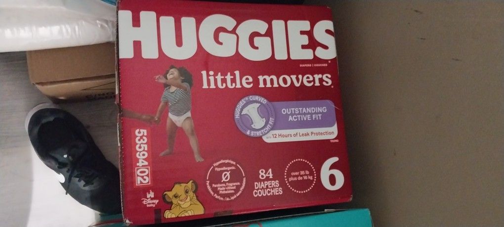 HUGGIES AND PAMPERS SIZE 6 $38 EACH