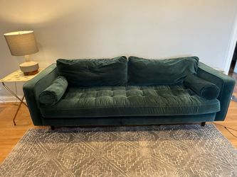 Article Sven 88" Tufted Velvet Sofa - Teal