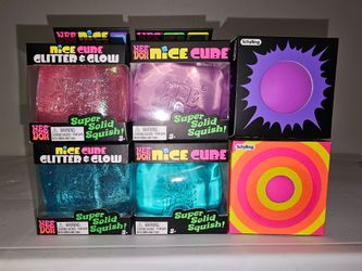 Need Doh GLOW Nice Cube Glitter SQUISHY Squeezy TOYS  Squish NEEDOH
