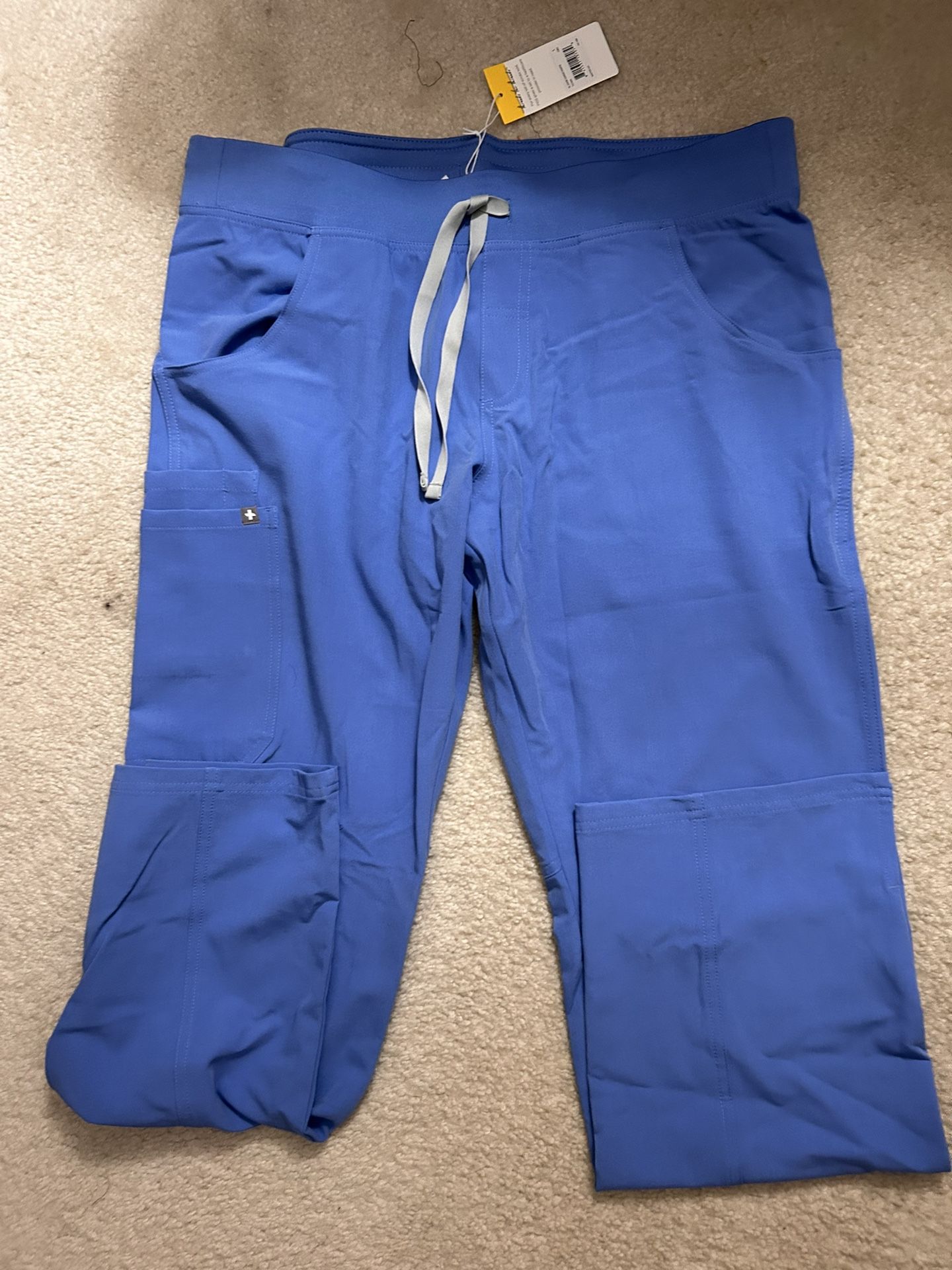 Figs Large Size Blue Scrub Pants