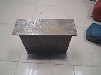 ANTIQUE CAST IRON STEEL RAIL BEAM STEAMPUNK/ART GARDEN STATUE/ BENCH/ STAND/ SEAT