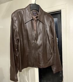 $55 “FALL” XL Genuine Lambs Leather Short  Brown  Jacket Coat