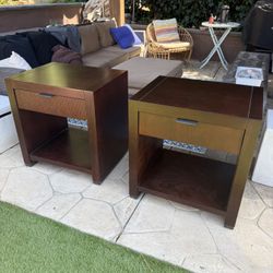 2 Night Stands Heavy Wood