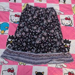 Bohemian Style Floral Skirt