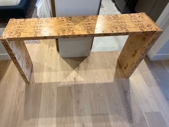 CB2 Burlwood console
