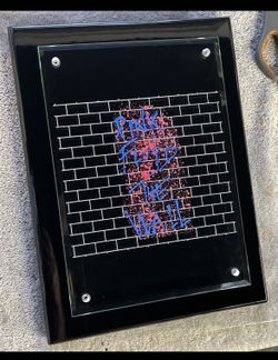 Custom PINK FLOYD Glass Plaque Wall Mount