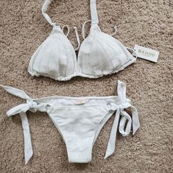 Bahimi London 2 Piece Snow White Swimwear
