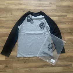 Gray Long Sleeve Chrome Hearts Shirt Size Large