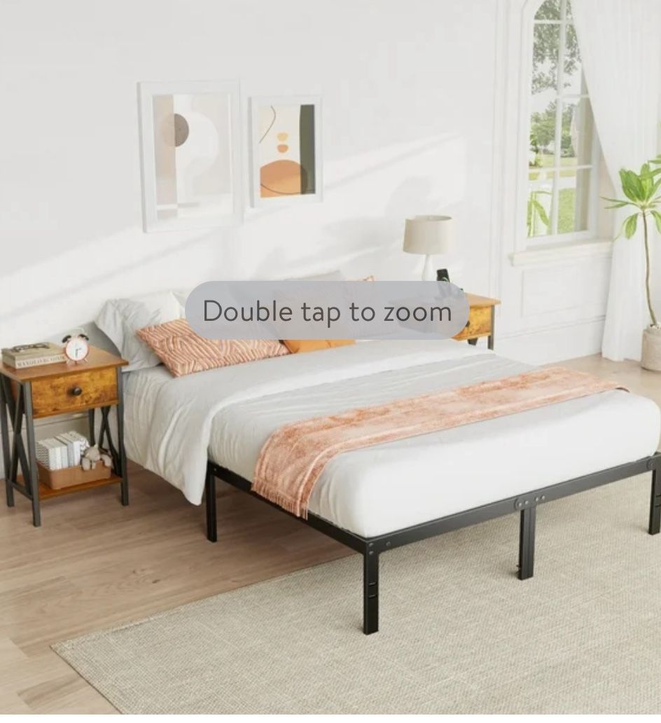JETO King-18” high-Metal Platform Bed – $60 (New in Box)