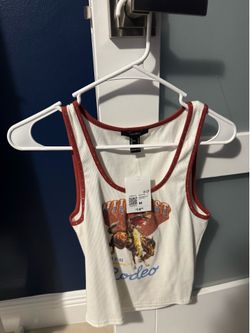 Orange Cowboy Forever 21 Tank Top