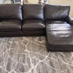 3 Seater Recliner Top Grain Leather Couch - Brown