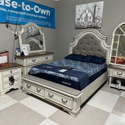 [OM] 🟪 Only $45 initial then take it home 🏡 Brand New Realyn Queen Size Bedroom Set 