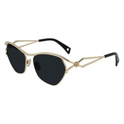NEW Lanvin LNV 114S 740 Gold Sunglasses with Brown Gradient Lenses