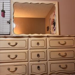 Vintage Dresser With Mirror