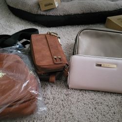 Variety Of Womens Wallets Or Small Backpack
