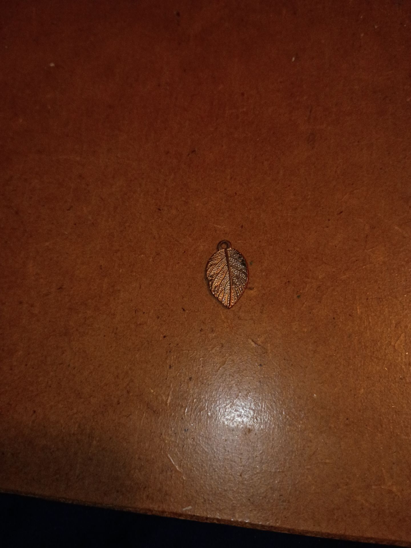 Vintage leaf charm