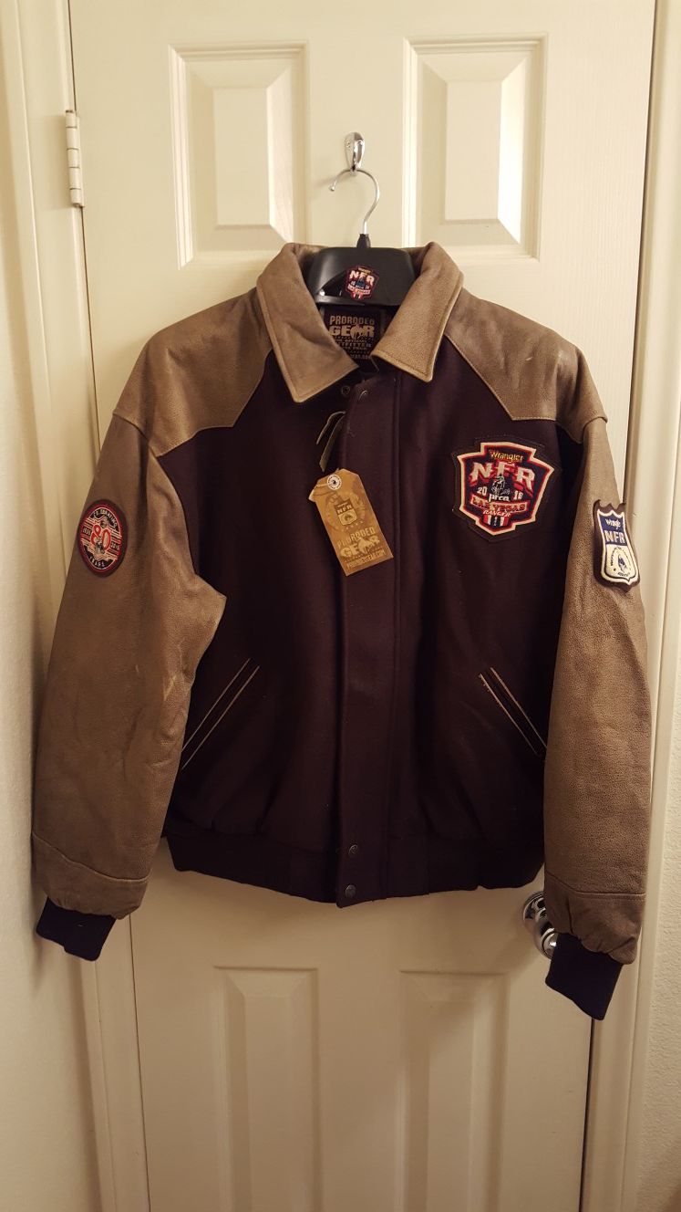 2016 NFR National Finals Rodeo Leather Jacket Size Large for Sale in Las  Vegas, NV - OfferUp