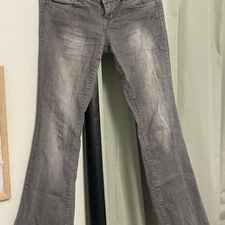 Grey low rise jeans