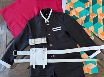 Giyu Tomioka Costume Size Boys Medium Age 8-10 Cosplay Anime Demon Slayer Kimetsu no Yaiba