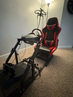 Selling altogether ) Thrustmaster Ferrari 458 Spider Racing Wheel for Xbox One, and Marada Racing Simulator Cockpit Stand