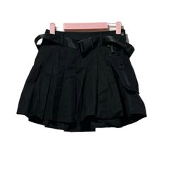 Current Mood Devious High Security Utility Skirt Sz XS Black Pleated NWT