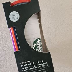 Starbucks Reusable Color-Change Confetti Cups – 5 Pack (Sealed)