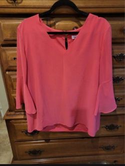 Calvin Klein Dark Coral Blouse-size XL
