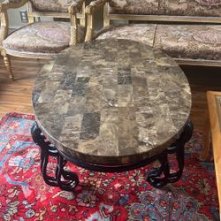 Coffee And Side Table Marble Top 