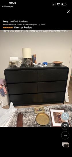 **NEW**Aitjunz 7 drawer black dresser