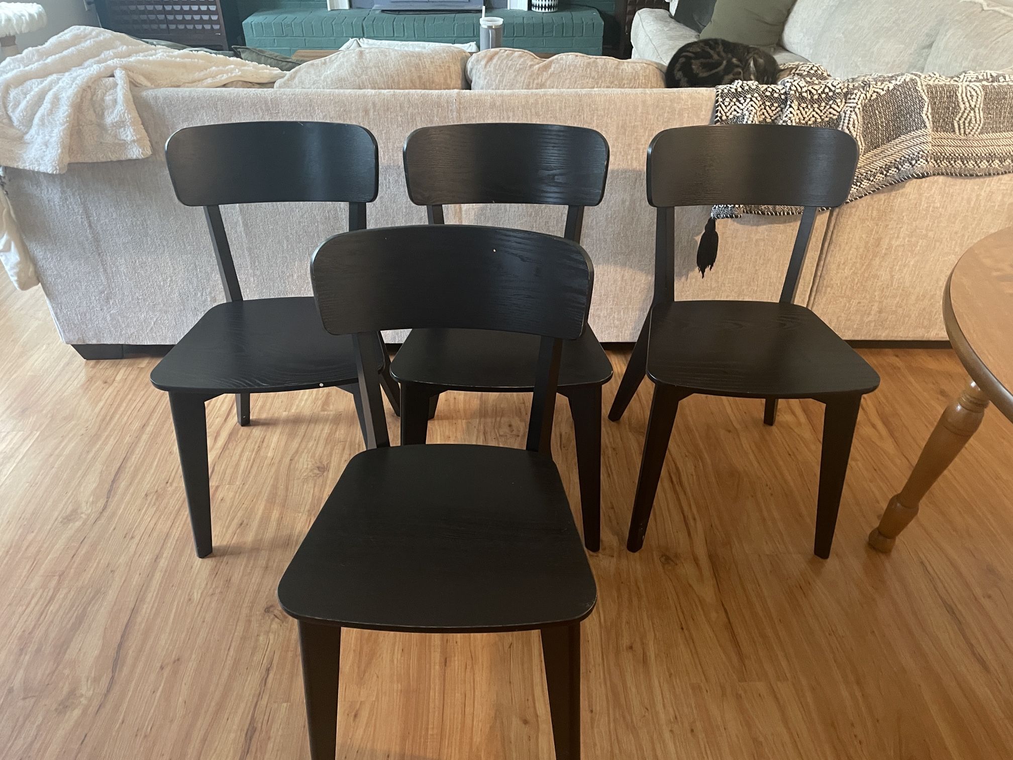 Black Dining Chairs (4)