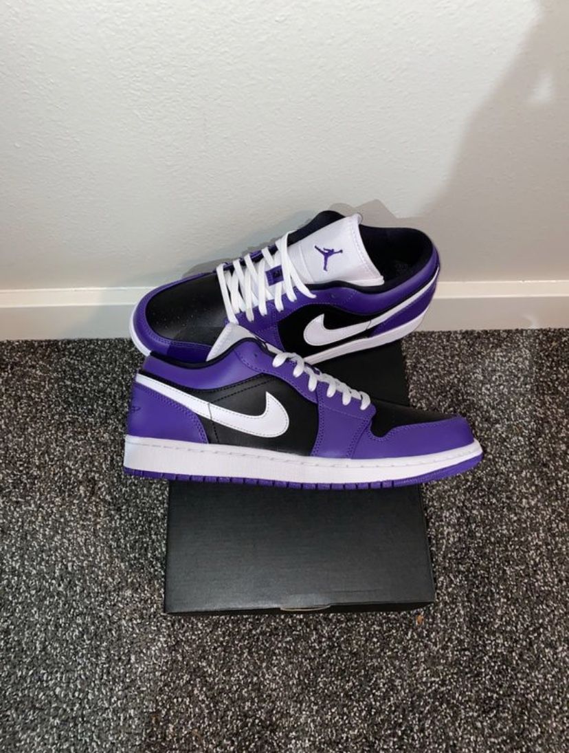 Jordan 1 Low court purple size 10