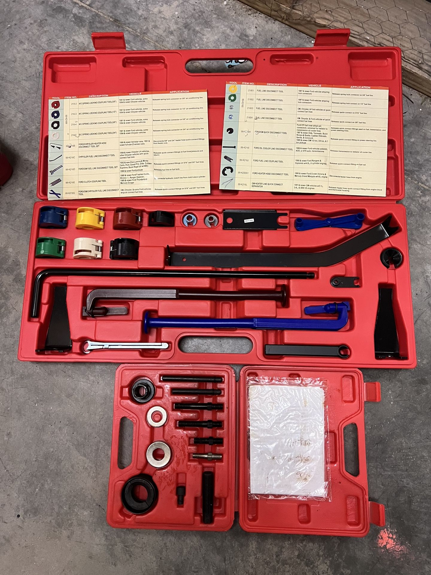Stock No.41869 Full-Coverage Disconnect Tool Set Made In Taiwan And Model 40749 Pulley Remover’s Installer Set