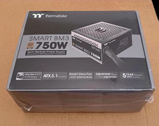 (Brand new/sealed) Thermaltake Smart BW3 750w 80Plus Bronze ATX 3.0 & PCIE 5.0 Ready Semi-Modular Power Supply