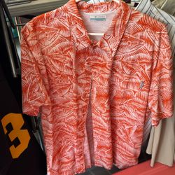 Columbia Orange Men Shirt