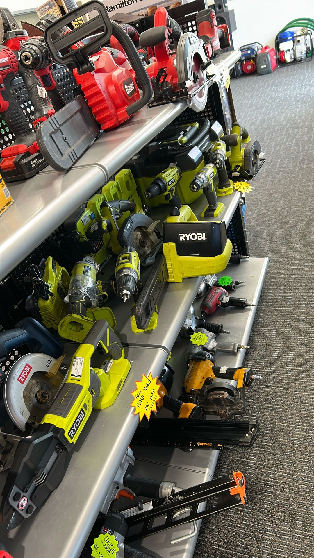Ryobi Tools 20 % Off