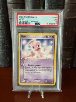 Pokemon Mew PSA 3 VG 2006 POKEMON EX HOLON PHANTOMS #111 HP-DVD EXCLUSIVE